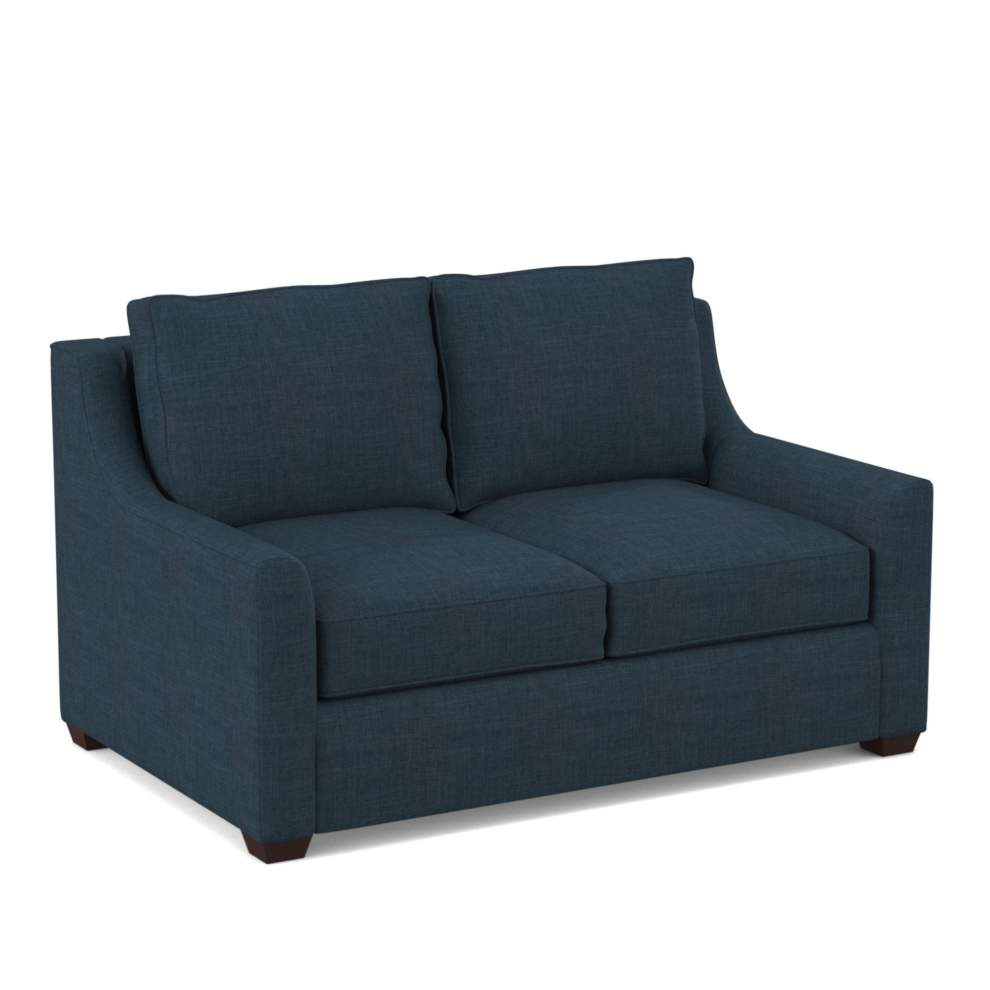 Gemi 56.5'' Upholstered Loveseat, Zuma Navy Textured Linen