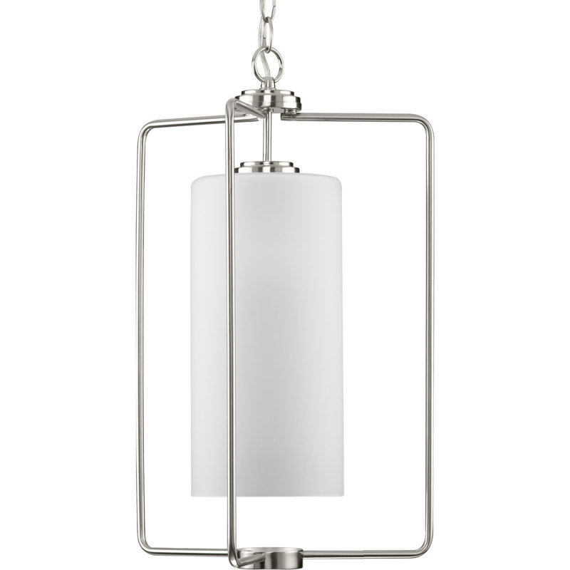 1 - Light Lantern Pendant, Brushed Nickel