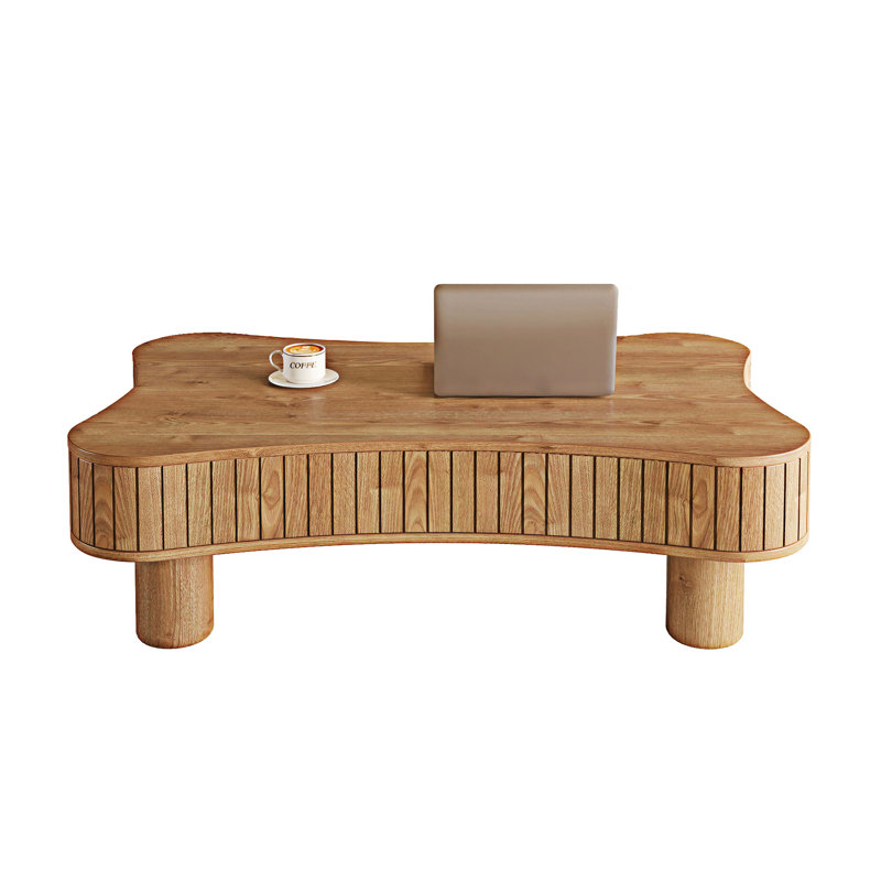 Table basse à plateau relevable avec rangement caché, Marron clair