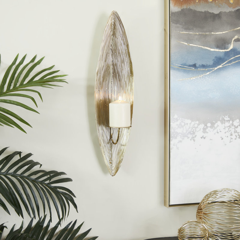 Daymont Candle Wall Light, Brass