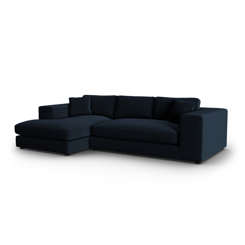 Micadoni Upholstered Corner Sofa, Left Hand Facing, Royal Blue