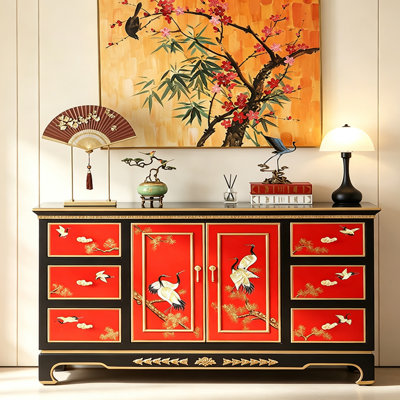 Chinese-style retro minimalist high-end sideboard