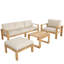 Ensemble de canapé modulaire d'extérieur 4 pièces