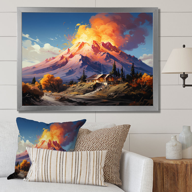 Italy Mount Etna on Canvas Print Loon Peak Size: 30 H x 40 W x 1.5 D, Format: White Floater Framed