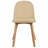 Brender Armless Dining Side Chairs – Set of 2 Upholstered Cushion Seats with Natural Wood Legs, Modern Style, Beige-652940543
