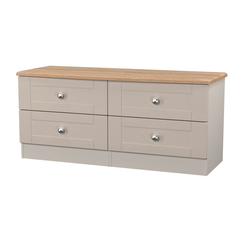 Abhilash 112cm W 4 - Drawer Chest of Drawers, Beige