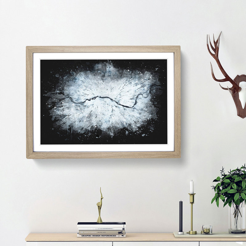 Passing by the Forest - Picture Frame Graphic Art Print, 33cm H x 45cm W x 2cm D, Oak Framed