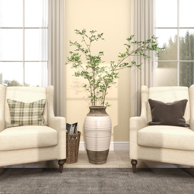 Ceramic Decorative Vase with White Body