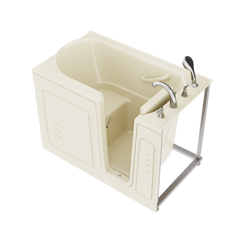 Therapeutic Tubs 30 in. x 53 in. Right Drain Quick Fill Walk-In Soaking Tub in Biscuit, Biscuit