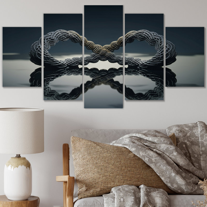 Quantum Infinity Futuristic 3D - Abstract Shapes Canvas Print - 5 Panels