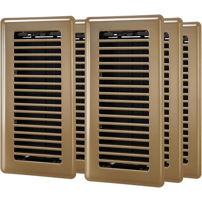 Floor Register 4x10, 6 Pack Floor Vent Covers for Home Floor Heavy Duty Steel Walkable Floor Vents Air Vent Covers for Sidewall and Floor
