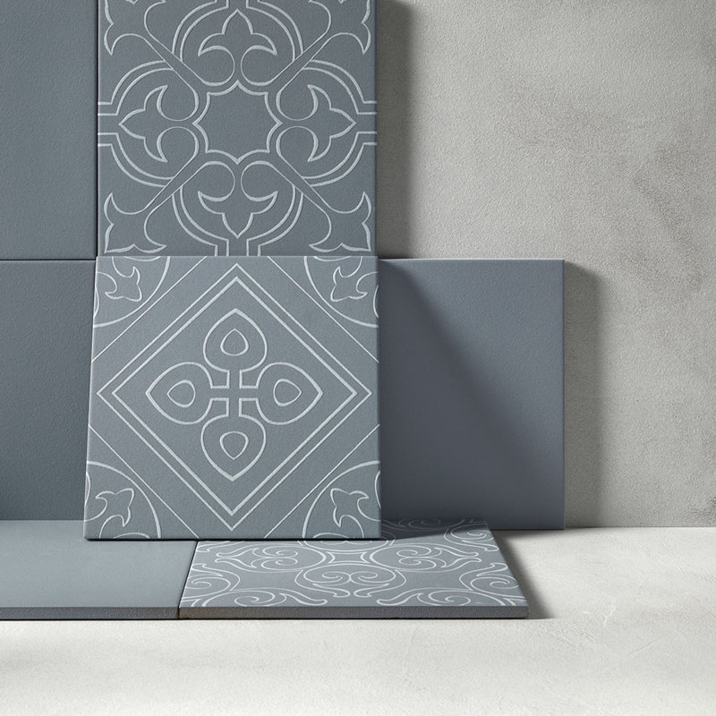 Carrelage en porcelaine Helix, Bleu