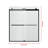 44"- 48" W 79” H Double Sliding Frameless Shower Door-71010194