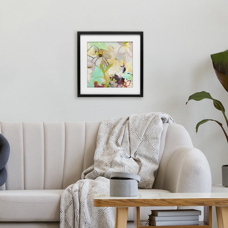 «Last Days Of Spring», reproduction abstraite encadrée sous verre, design by Design Fabrikken, H 13 po x l 13 po
