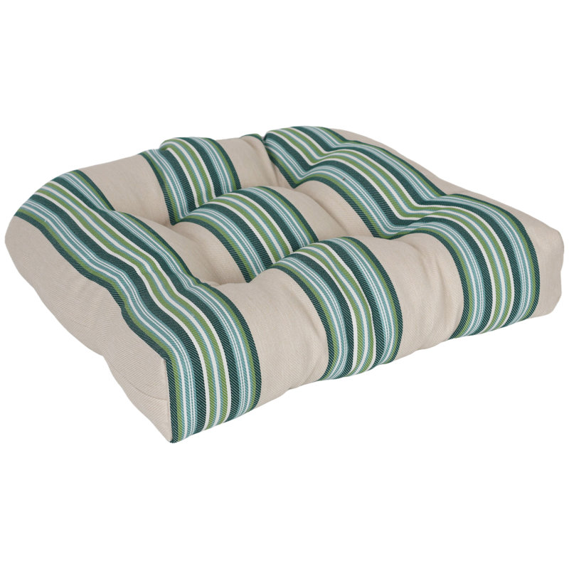 Coussins de chaise d'extérieur 19 pouces à dossier arrondi en oléfine tissée (ensemble de 4)