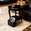 Round End Table With Lower Shelf For Living Room, Bedroom, Or Office, Solid Wood Construction, 18 Inch Wide Accent Table