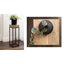 Table d'appoint étroite en bois et métal Karlsen