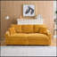 Canapé 80 pouces deux-en-un avec couchette inclinable pliable, tissu en velours côtelé, porte-gobelet et coussin pour le salon-1031295229