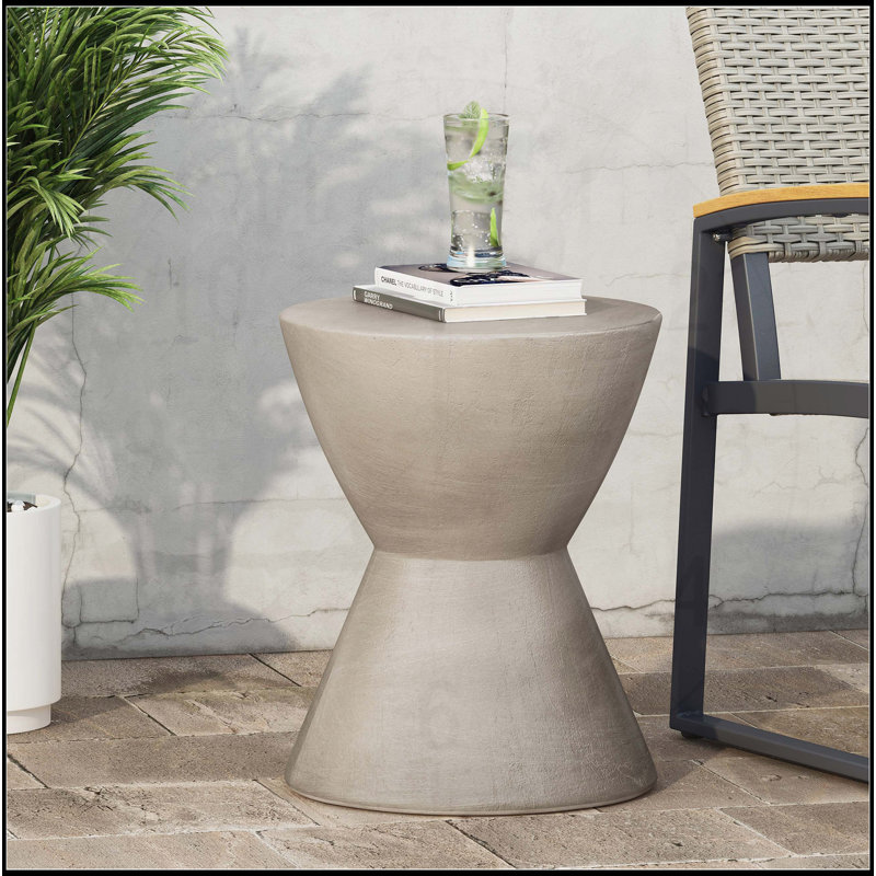 Table d'appoint d'extérieur MGO, gris clair