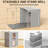 3 packs Clothes Storage Bins with Metal Frame Foldable Storage Box Clothes Organizers Storage Containers for Clothes Sheets Blankets Books Toys Gifts and Holiday Decorations (100L)-1516494540