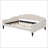 Full Size Beige Upholstered Tufted Daybed