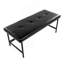 Banc en métal noir et similicuir-359438422