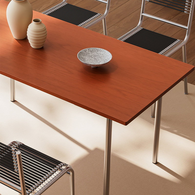 Simple luxurious solid wood dining table, 29.52"H x 55.11"L x 27.55"W