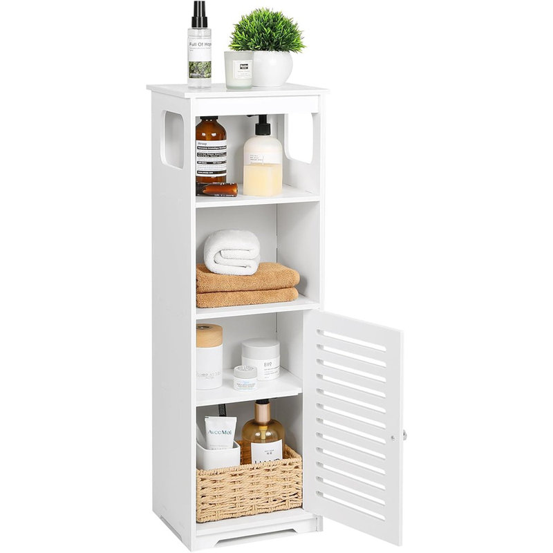 Petite armoire sur pied, mobilier de rangement blanc pour la ...