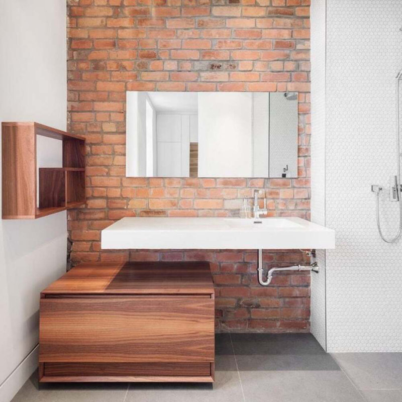 Cube 60" Right Centered Vessel Sink Top, Brushed Nickel Trim, Single, Matte White
