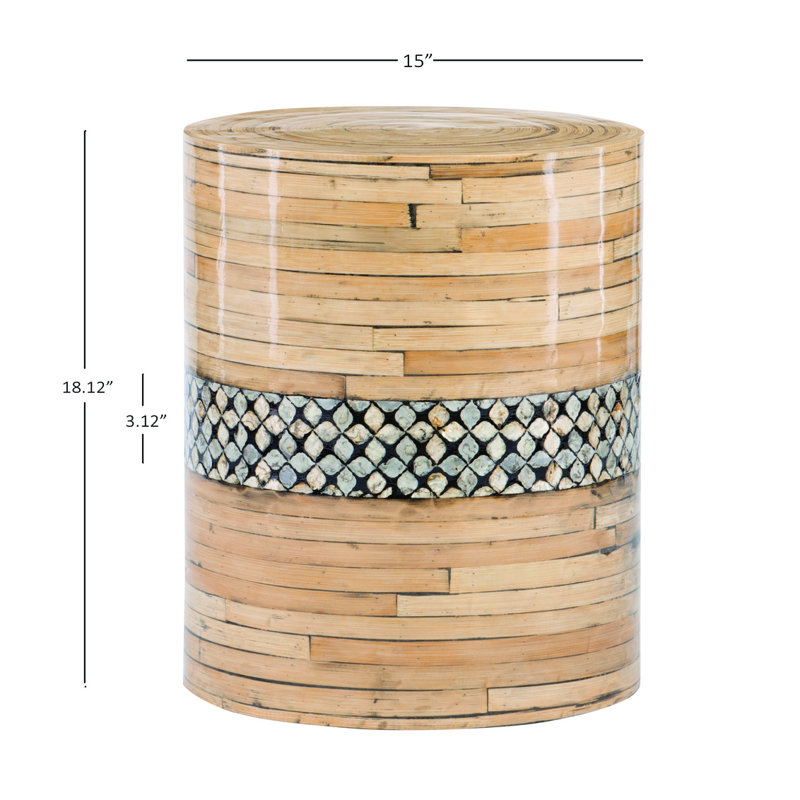 Table de bout tambour Castelli, Noir/naturel