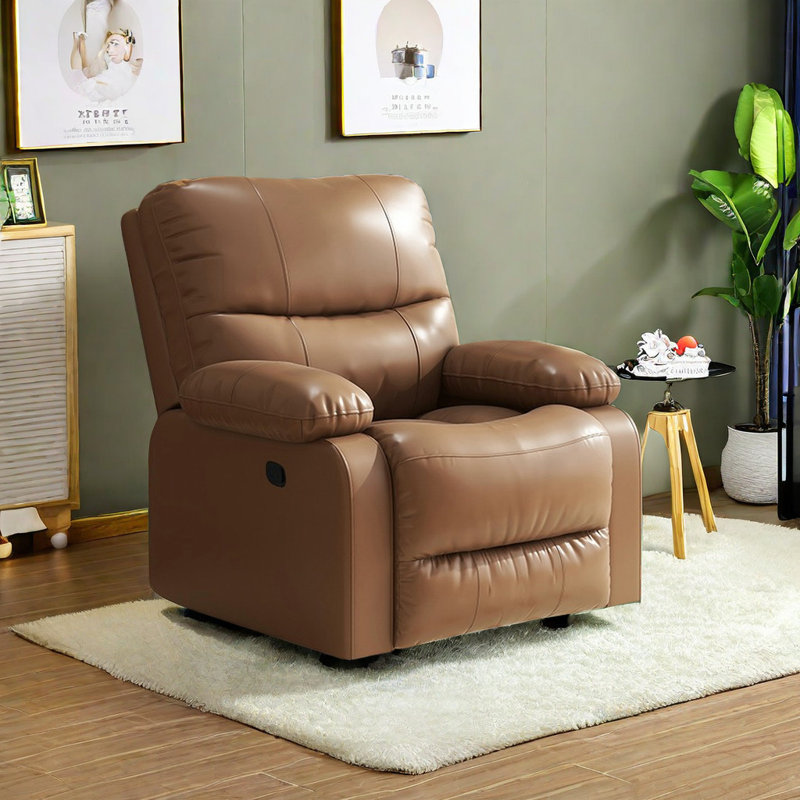 Fauteuil inclinable pivotant en similicuir Thaiz, Gris
