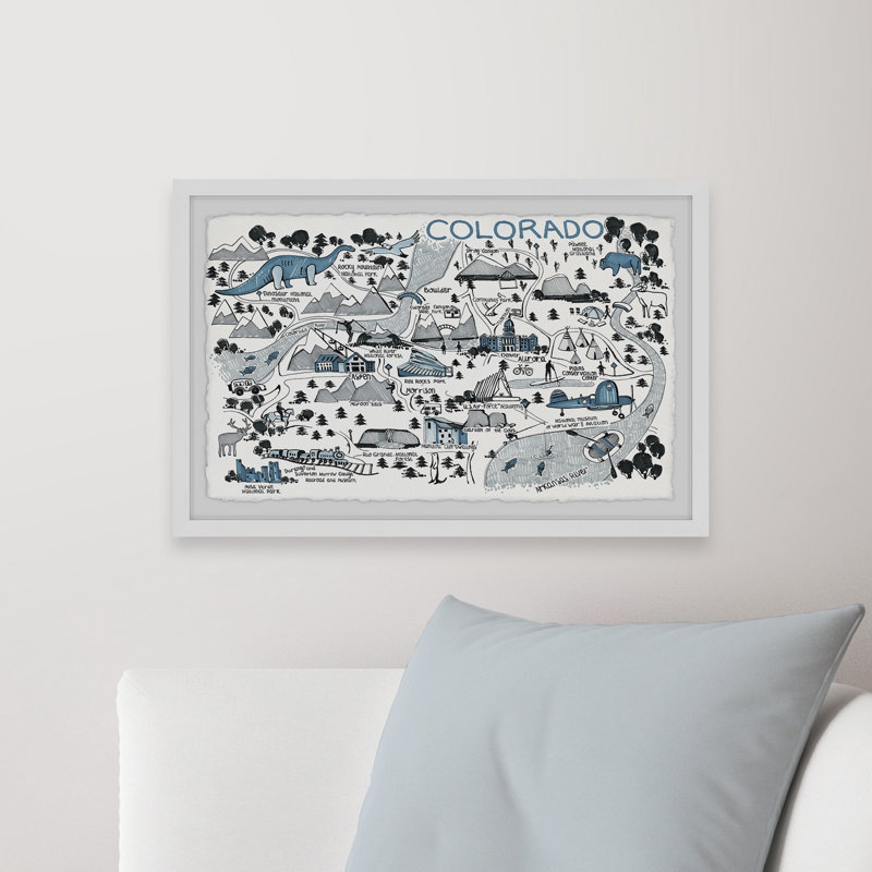Colorado Sites - Reproduction de photo encadrée sur papier, H 12 po x l 18 po x P 1,5 po