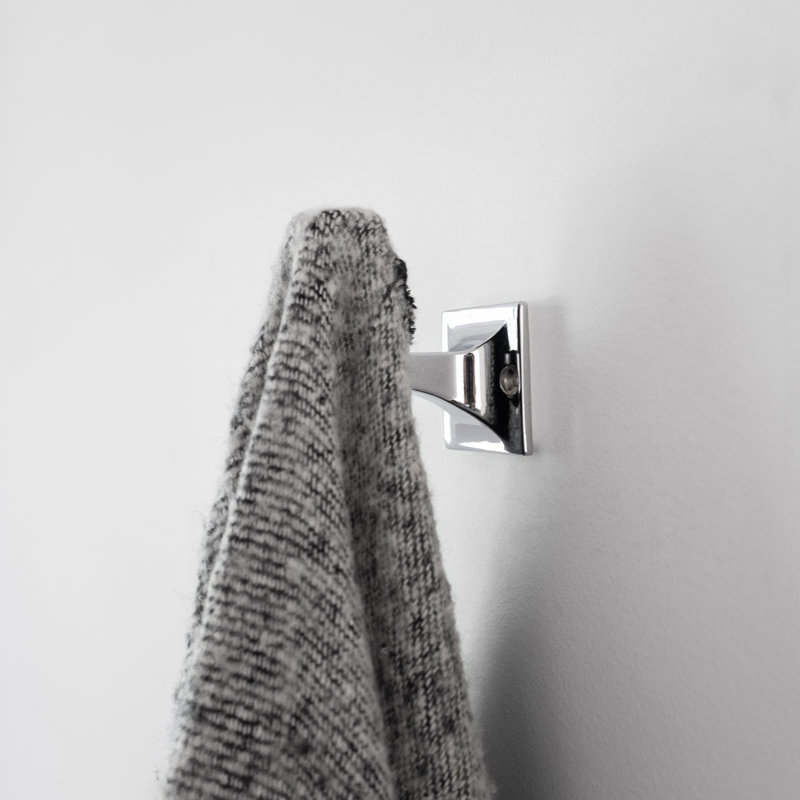 Crochet mural en acier, Chrome