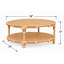 Table basse ronde en rotin beige