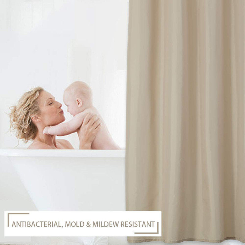 Rideaux de douche 100% imperméables Doublure de rideau de douche décorative pour salle de bain avec aimants Rideaux de bain lavables à la machine l 72 po x L 72 po