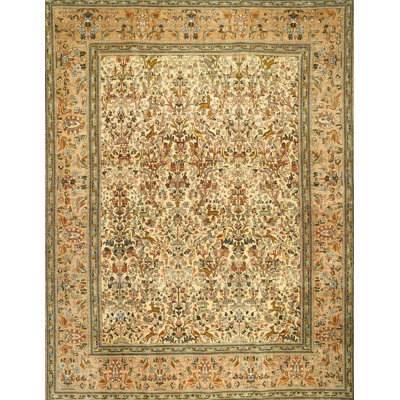 Tapis oriental vert / beige