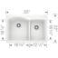 Diamond SILGRANIT 33" L x 22" W Double Bowl Drop-in/Undermount Kitchen Sink-1009836942
