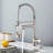 Kitchen Faucet With Pull Down Sprayer, Touch On Single Handle 2- Function Stainless Steel Spring Neck, Single Hole Installation For Residential, Commercial, RV, Bar & More-120974473