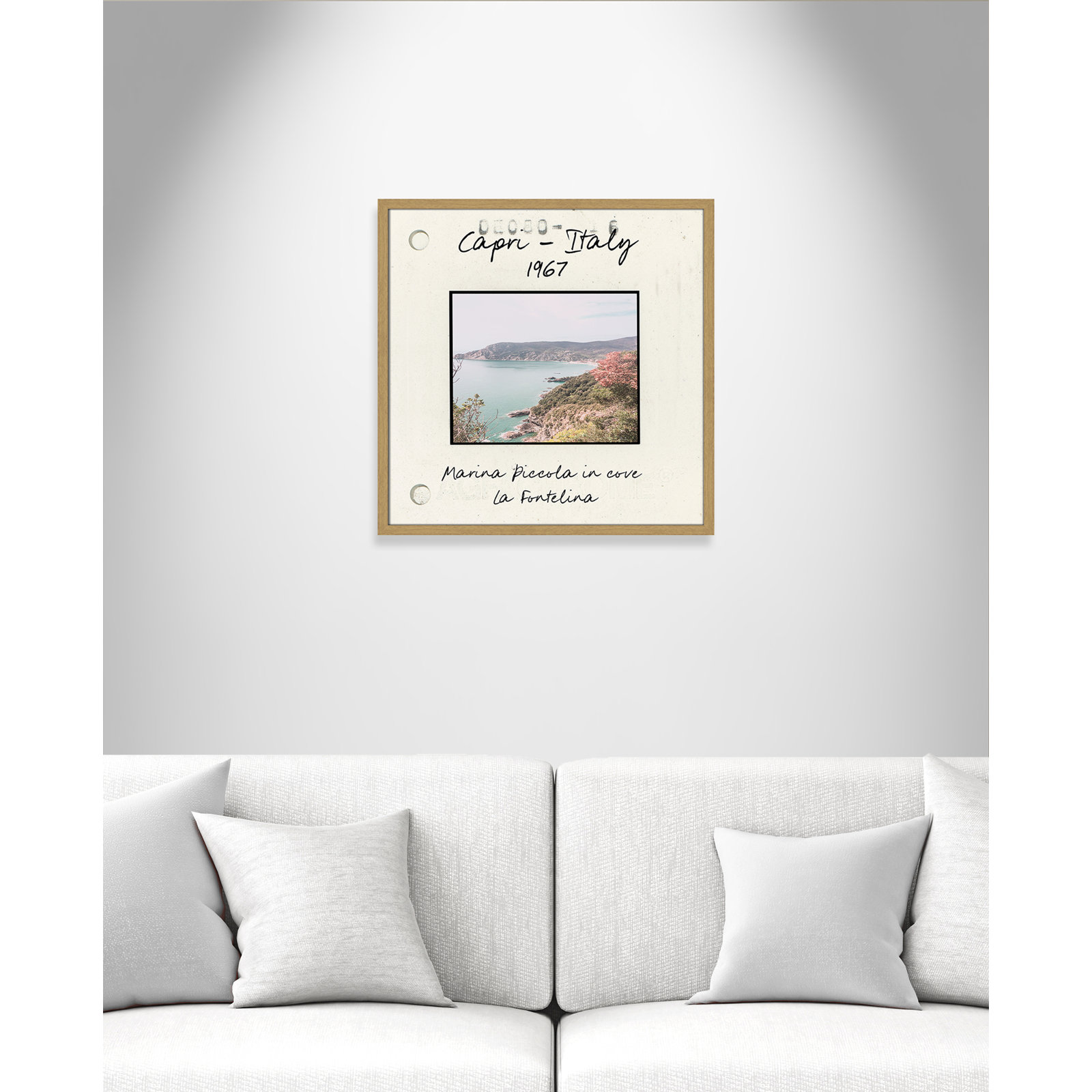 Capri Italy - Marina Picolla in La Fontalina Print by Susan Jill, 23.5" H x 23.5" W x 0.75" D