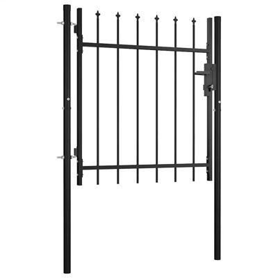 Michela 124.9934cm H x 99.9998cm W Black Metal Gate