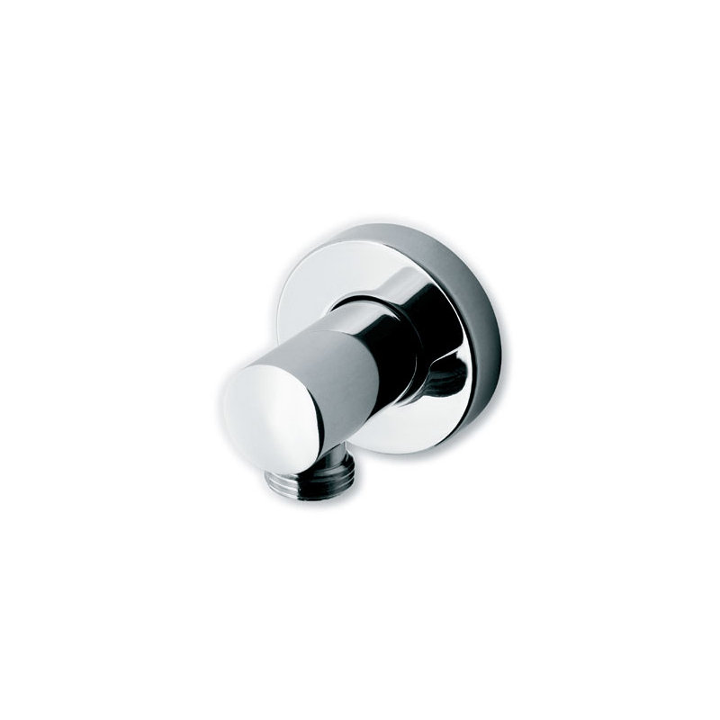 Coude mural rond Super Rain, Nickel poli