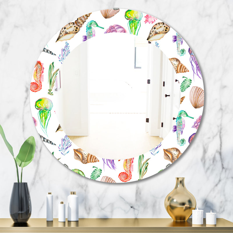 Miroir mural Costal Creatures 14, H 31,5 po x l po