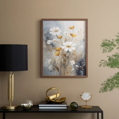FLORAL Series CCCCXII - Impression encadrée de qualité supérieure - Prêt à être accroché - Aucun clou requis