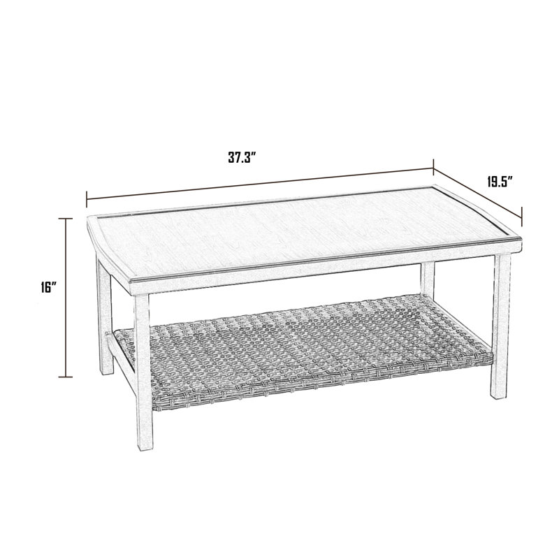 Table basse Montasir, Gris
