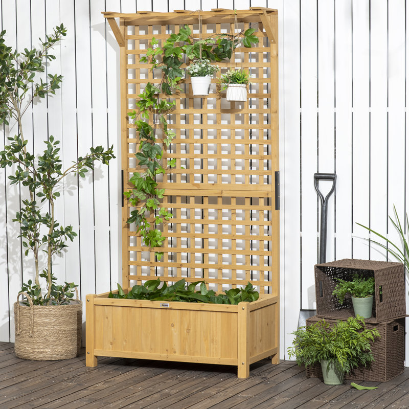 Ripalda Wood Raised Garden Bed, Yellow