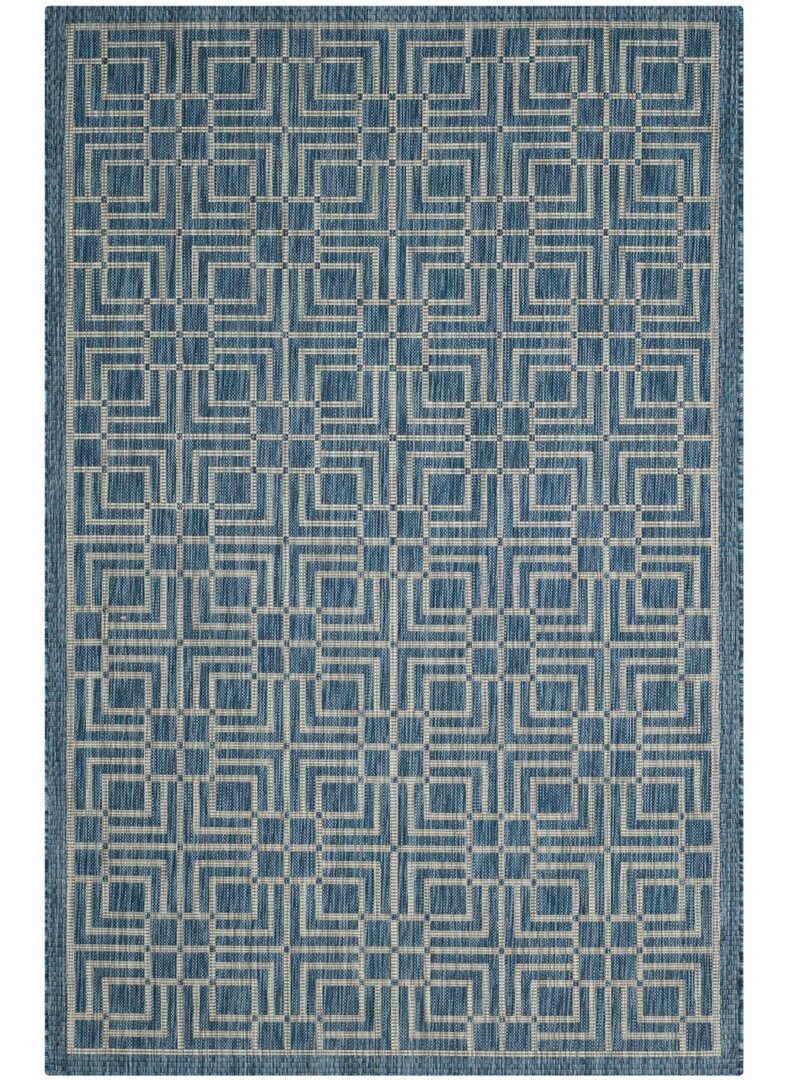 Teppich Laurence in Marineblau/Grau