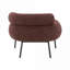 Fauteuil d'appoint rembourré rouge Tweed