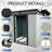 6x5 Metal Outdoor Storage Shed With Transparent Plate White - Black