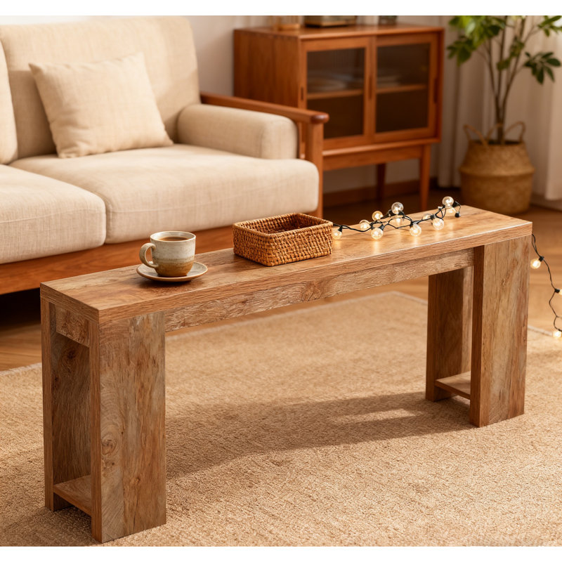 Console en bois, canapé d'entrée, table de campagne, brun, chêne