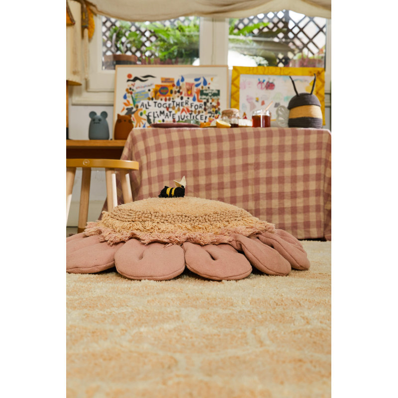 Floor Cushion Pink Daisy